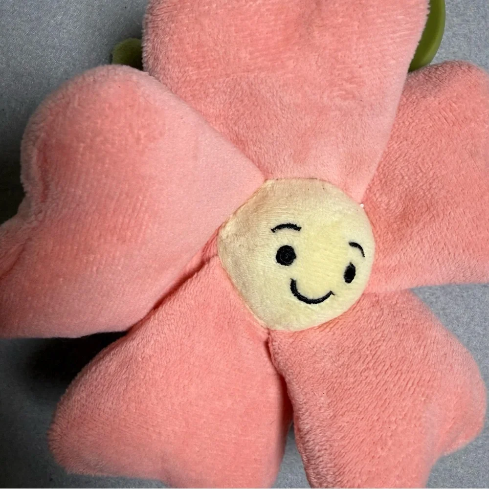 Jellycat Fleury Petunia Soother Lovey Security Blanket - Retired Pink Green Rare